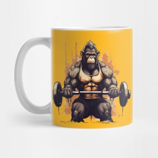 ape lifting weight Mug